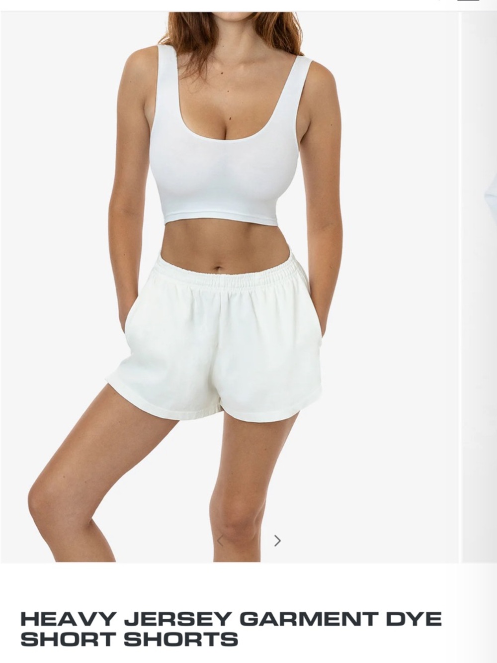 Los Angeles Apparel White Heavy Jersey Athletic Shorts